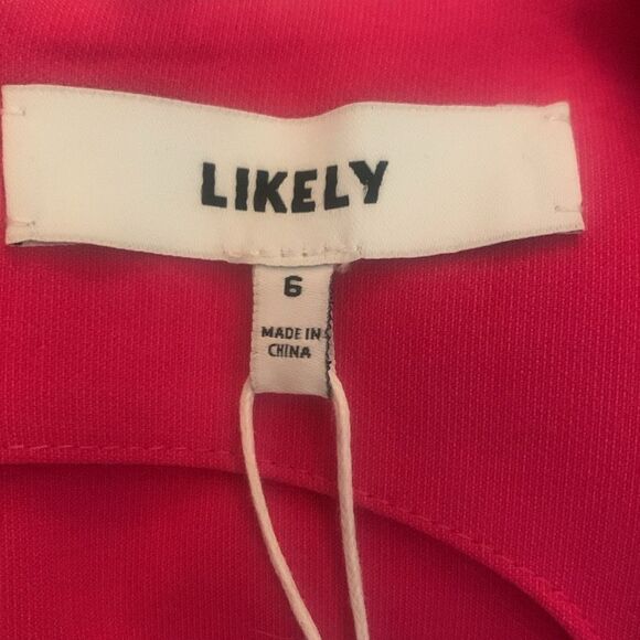 NEW Likely Josephine Square Neck Mini Dress in Fuschia Pink sz 6 - Picture 8 of 9